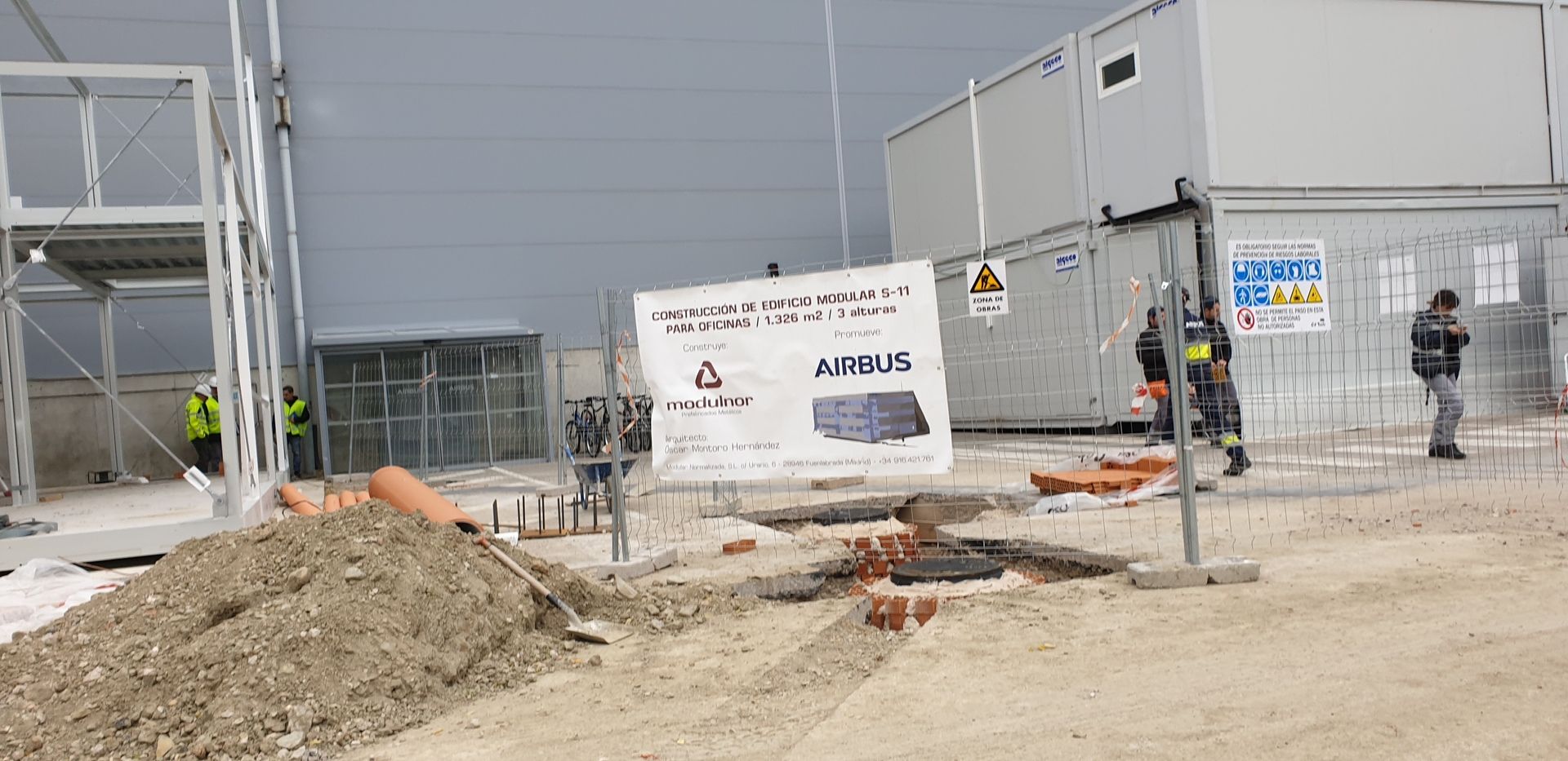 Proyecto oficinas Industrializadas Airbus en Getafe